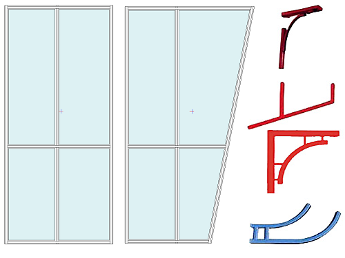 Seitenteile und Konsolen für Aluminiumvordächer Bild
